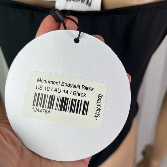 New Princess Polly Monument Black Lace Bra Top Thong Bodysuit - Picture 11 of 14